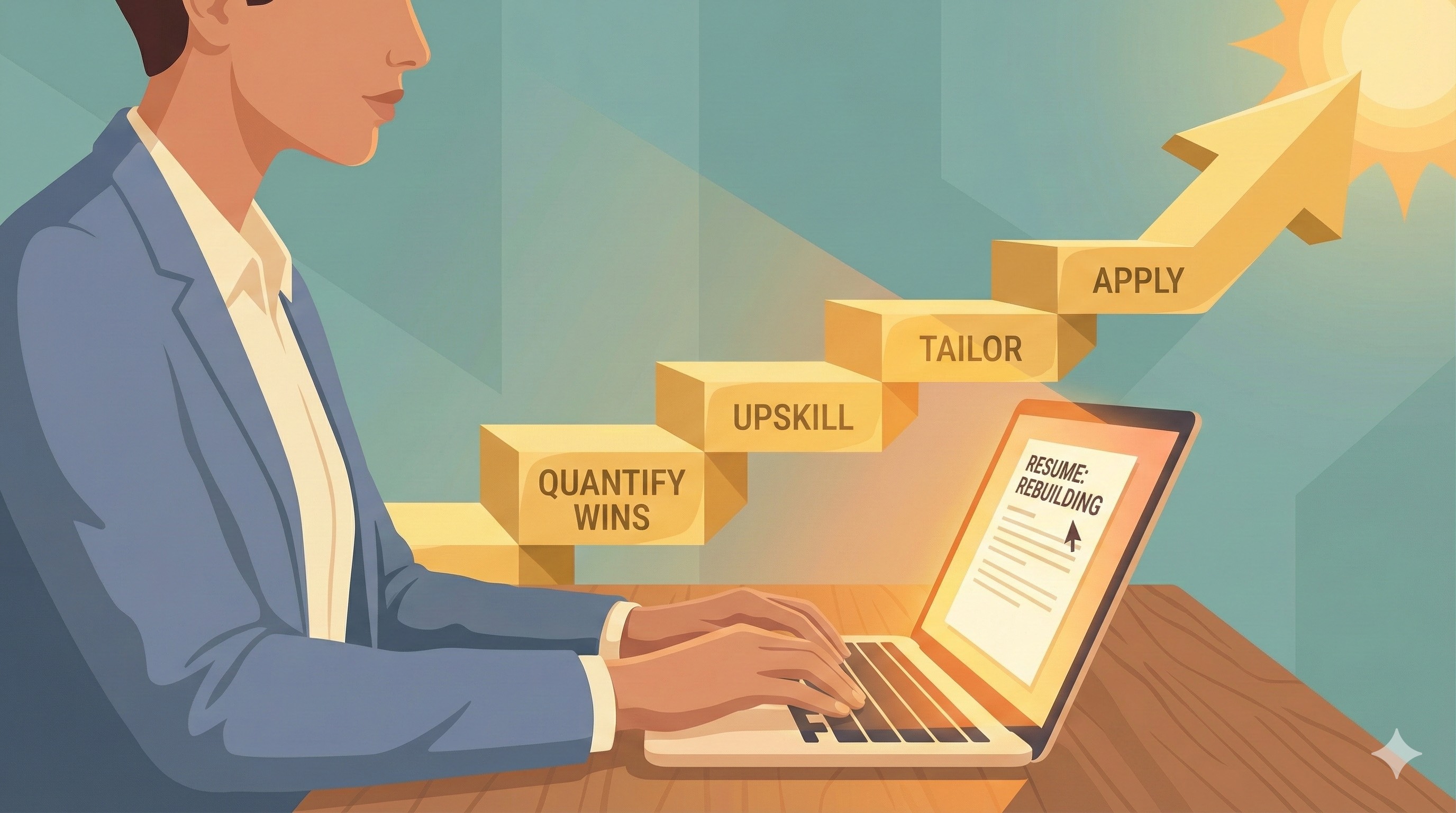 Resume showing professional layoff explanation